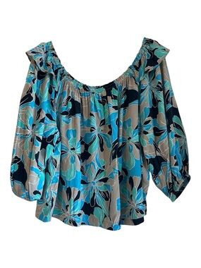 Tommy Hilfiger | Tropical Floral Peasant Top | Size XXL